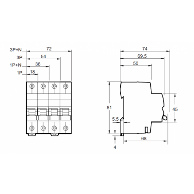 Wyłącznik nadprądowy K60 K60N-B25-1 B25A 1P A9K01125 SCHNEIDER (A9K01125)